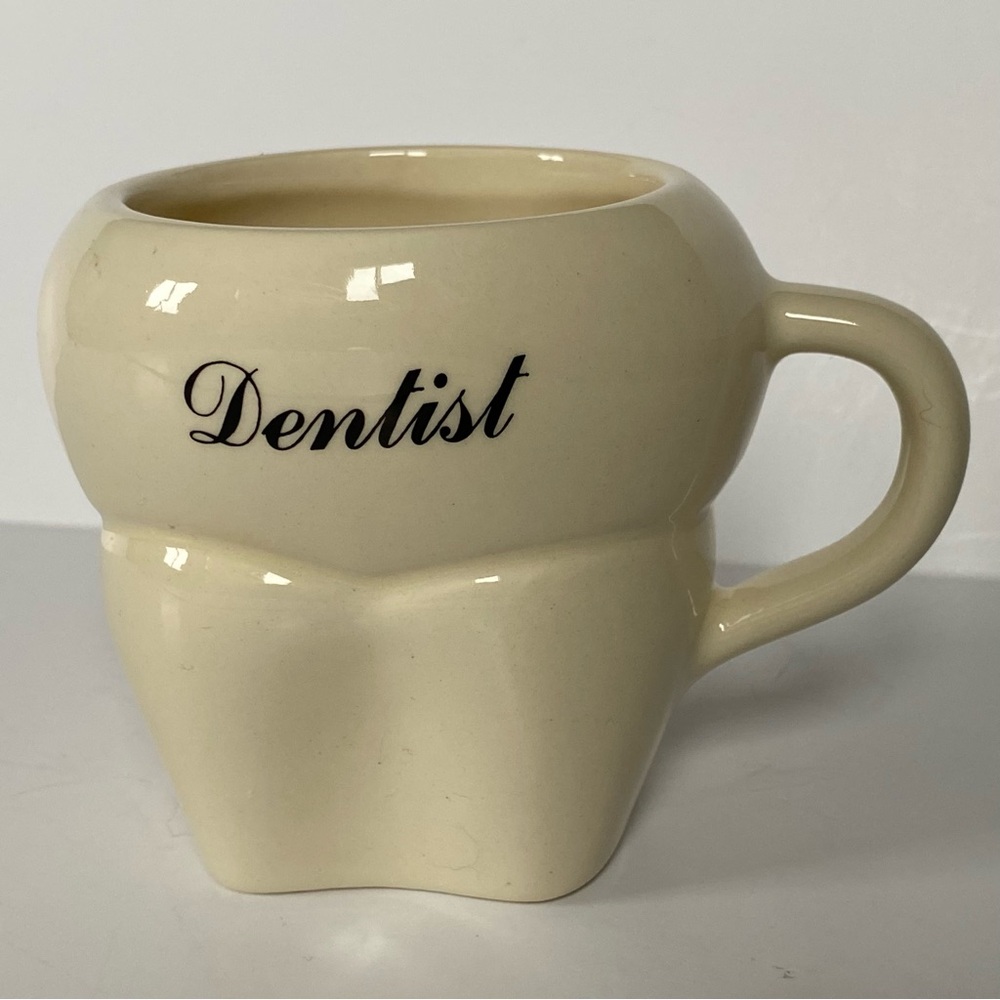 Vintage Dentist Mug 3D Tooth Cup Dental R.O.S.E. Ltd USA Coffee RARE Ceramic EUC